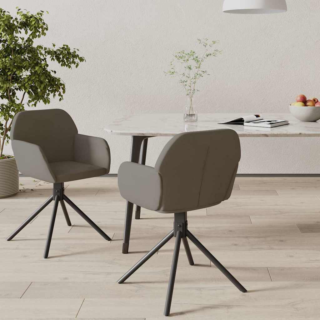 Vidaxl eetkamerstoelen draaibaar 2 st fluweel donkergrijs
