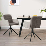 Vidaxl eetkamerstoelen draaibaar 2 st fluweel lichtgrijs
