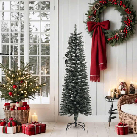 Vidaxx kunstigt juletræ med standard smal 150 cm PVC grøn