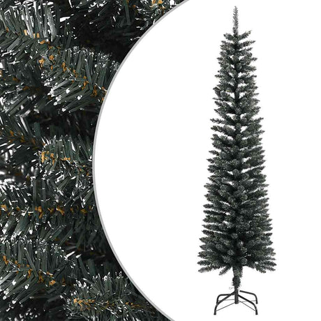 Vidaxl Kunstkerstboom med standard smalle 180 cm PVC Green
