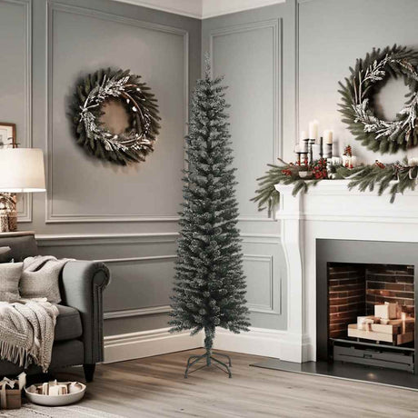 Vidaxl Kunstkerstboom med standard smalle 180 cm PVC Green