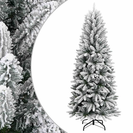 Vidaxl Kunstkerstboom med sne 210 cm PVC og PE