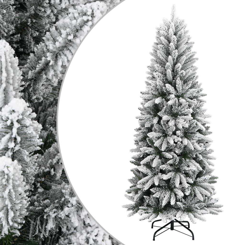 Vidaxl Kunstkerstboom med sne 210 cm PVC og PE