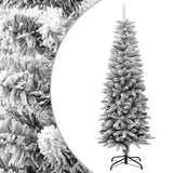 Vidaxl Kunstkerstboom med sne smal 150 cm PVC og PE