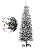 Vidaxl Kunstkerstboom med sne smal 150 cm PVC og PE