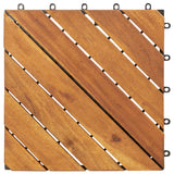 Vidaxl Terrace Fliser 20 stk 30x30 cm Solid Acacia Wood Brown