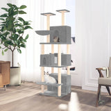 Vidaxl kattemøbler med sisal skrabe stolper 180 cm lysegrå