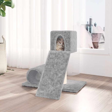 Vidaxl kattemøbler med sisal skrabe stolper 59 cm lysegrå