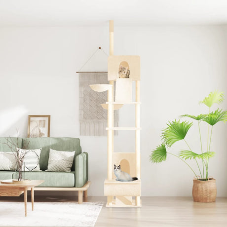 Vidaxl Cat møbler gulv til loft 277-303 cm cremefarvet
