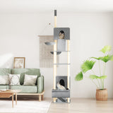 Vidaxl Cat møbler gulv til loft 277-303 cm lysegrå