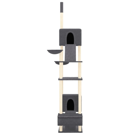 Vidaxl Cat møbler gulv til loft 277-303 cm mørkegrå