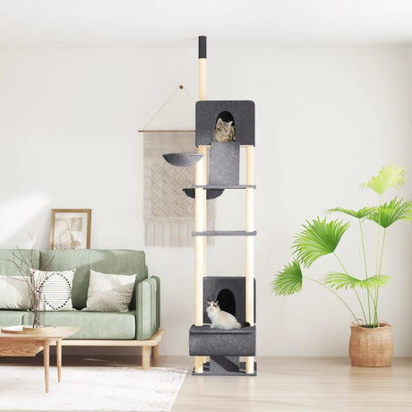 Vidaxl Cat møbler gulv til loft 277-303 cm mørkegrå