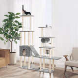 Vidaxl kattemøbler med sisal skrabe stolper 279 cm lysegrå