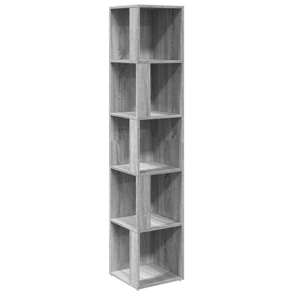 Vidaxl hoekkast 33x33x164,5 cm bewerkt hout grijs sonoma eikenkleurig