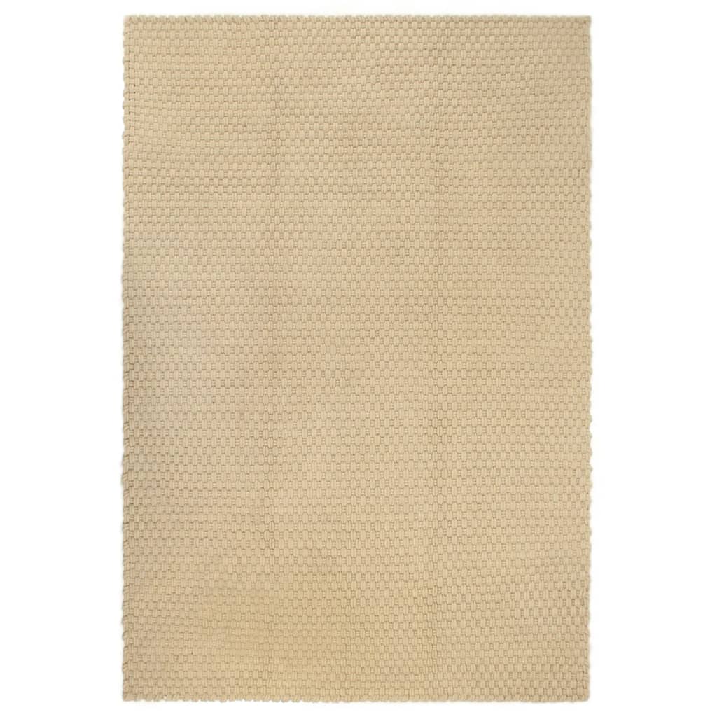 Vidaxl rektangulær 160x230 cm bomuld naturlig