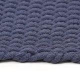 Vidaxl Rug Rectangular 160x230 cm Bomuld Navy Blue Blue