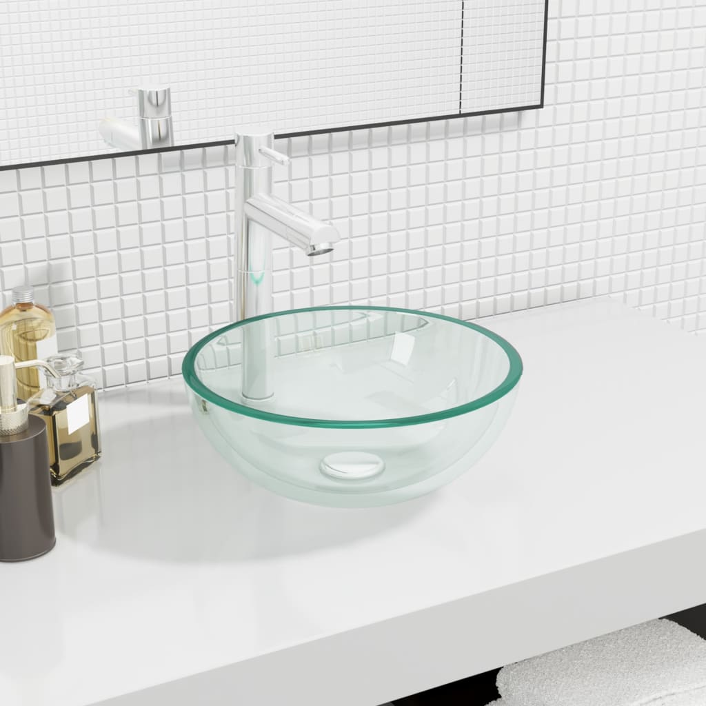 Vidaxl Washbasin 30x12 cm tempereret glas gennemsigtig