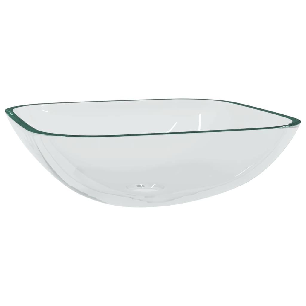 Vidaxl Washbasin 42x42x14 cm glas gennemsigtig