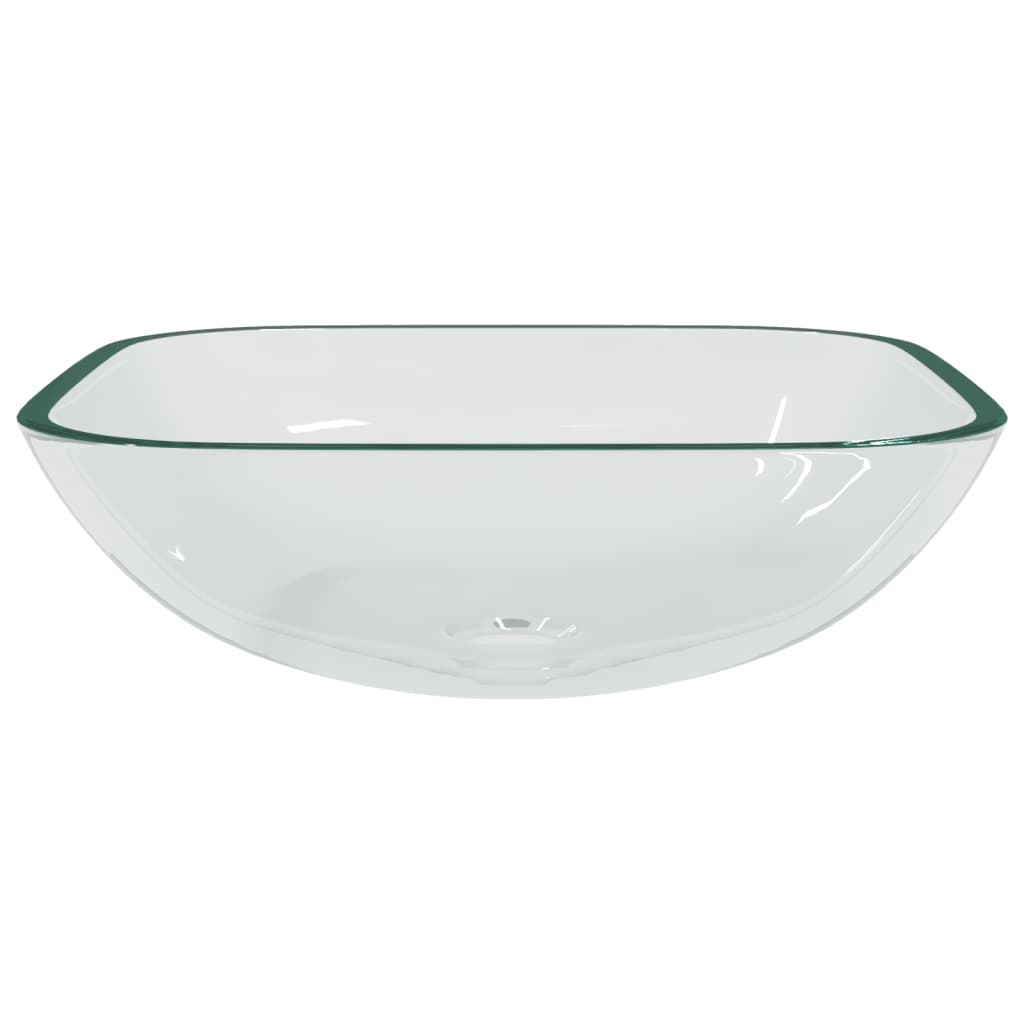 Vidaxl Washbasin 42x42x14 cm glas gennemsigtig