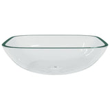 Vidaxl Washbasin 42x42x14 cm glas gennemsigtig