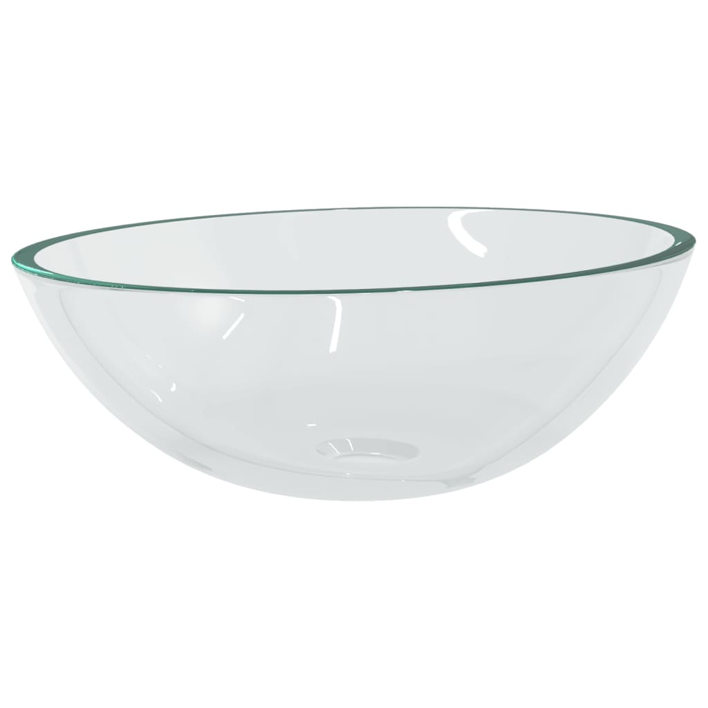 Vidaxl Washbasin 50x37x14 cm glas gennemsigtig