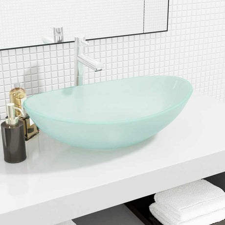 Vidaxl Washbasin 54,5x35x15,5 cm hærdet glasmatte