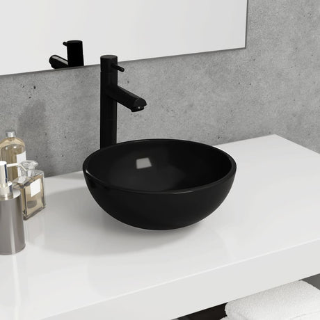 Vidaxl Washbasin 30x12 cm tempereret glas sort