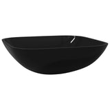Vidaxl Washbasin 42x42x14 cm glas sort