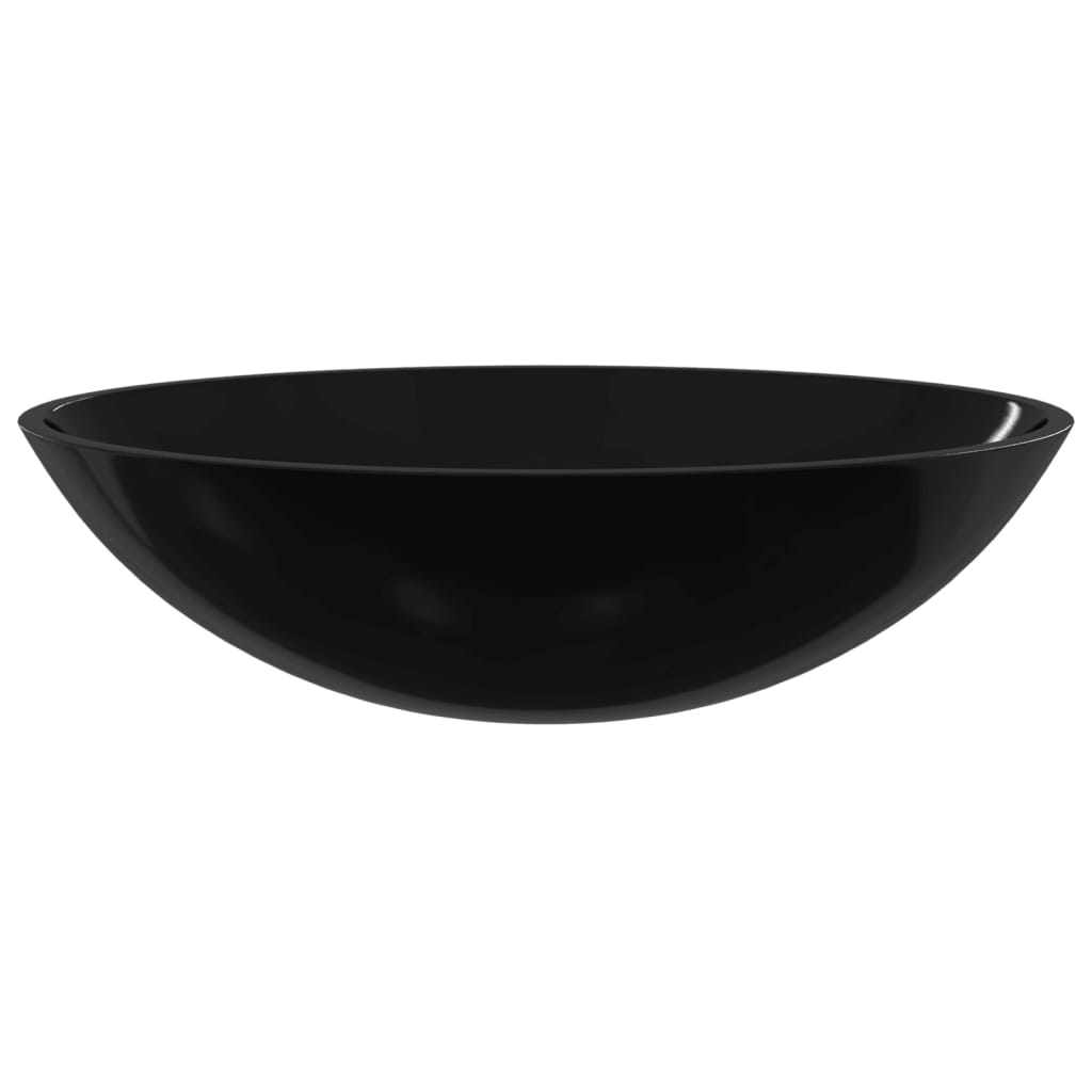 Vidaxl Washbasin 50x37x14 cm glas sort