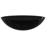 Vidaxl Washbasin 50x37x14 cm glas sort