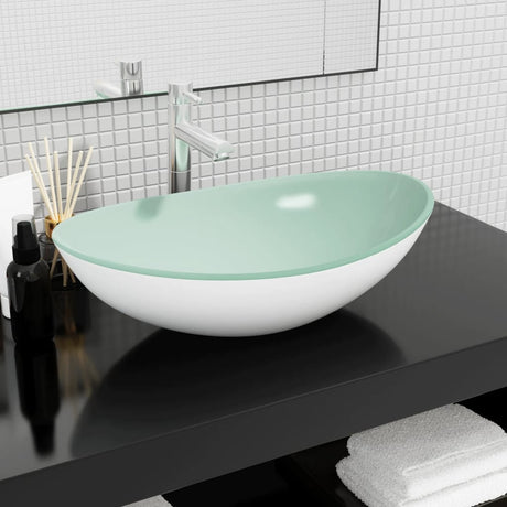 Vidaxl Washbasin 54,5x35x15,5 cm hærdet glashvide