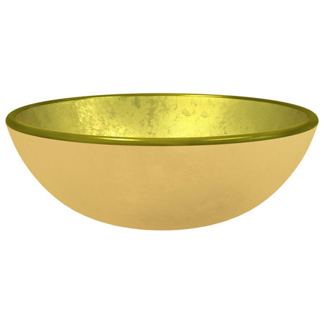 Vidaxl Washbasin 35x12 cm tempereret glasguldfarvet