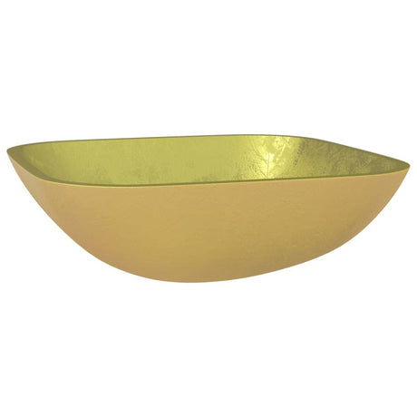 Vidaxl Washbasin 42x42x14 cm glasguldfarvet