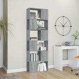Vidaxl boekenkast kamerscherm 60x24x186 cm grijs sonoma eiken