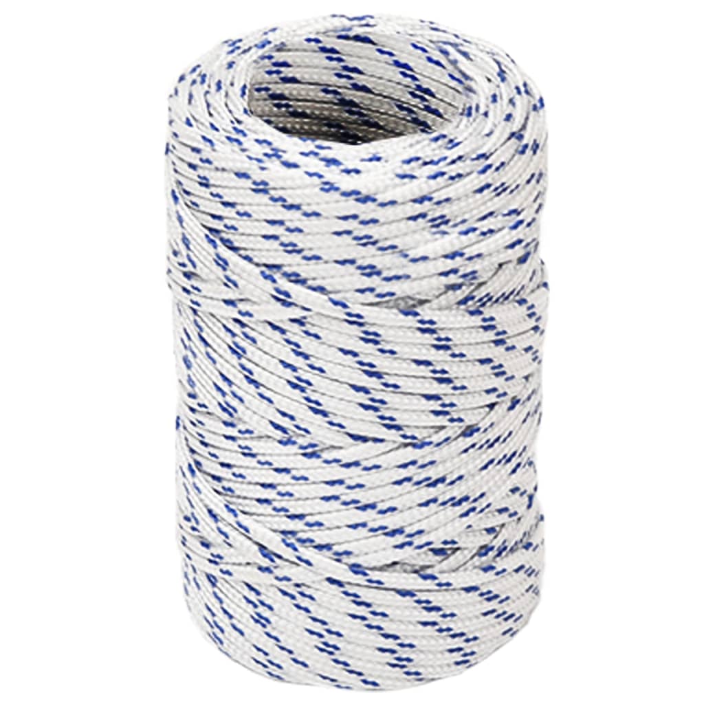 VidaXL bådreb 2 mm 50 m polypropylen hvid
