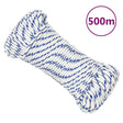 VidaXL bådreb 4 mm 500 polypropylen hvid
