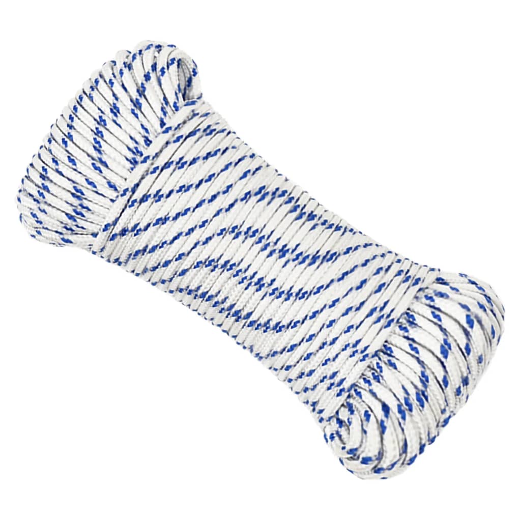 Vidaxl Boat Rope 5 mm 50 m polypropylenhvid