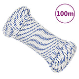 Vidaxl Boat Rope 5 mm 100 m polypropylenhvide