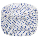 VidaXL bådreb 8 mm 50 m polypropylen hvid