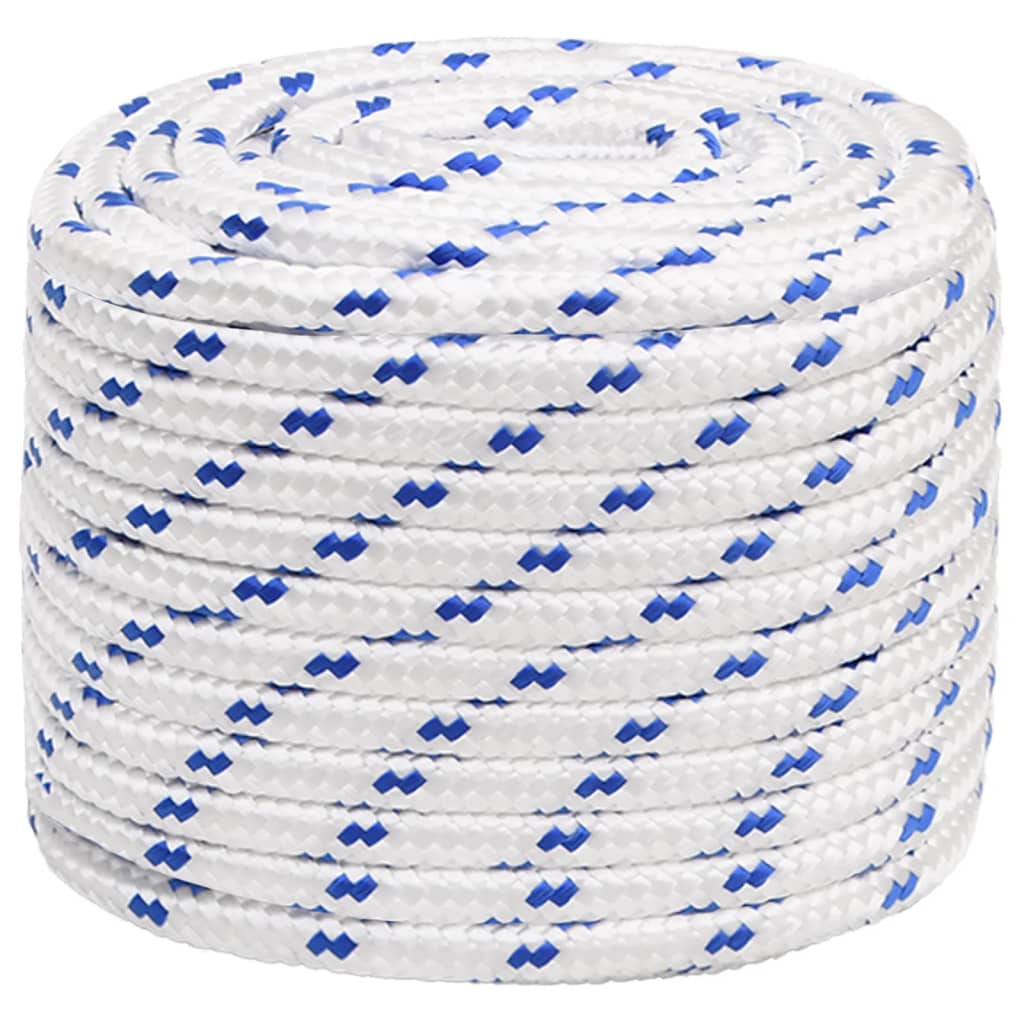 Vidaxxl Boat Rope 18 mm 25 m polypropylenhvid