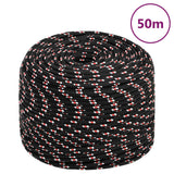 VidaXL bådreb 6 mm 50 m polypropylen sort