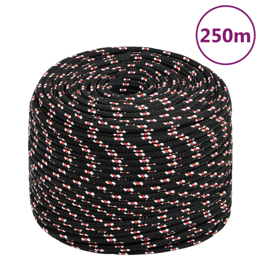 Vidaxl Boat Rope 6 mm 250 m polypropylen sort