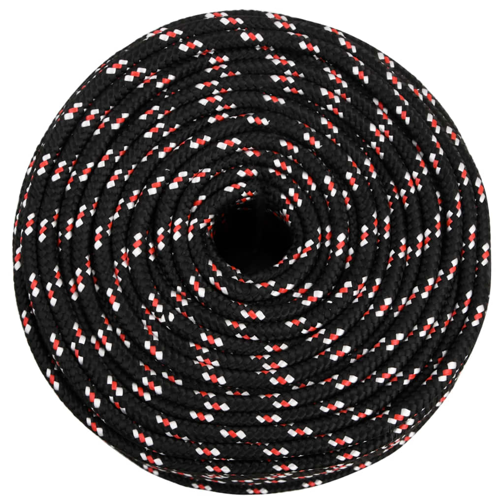 Vidaxxl Boat Rope 8 mm 250 m polypropylen sort