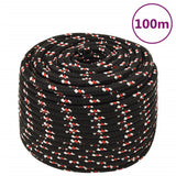 Vidaxl Boot Rope 12 mm 100 m polypropylen sort