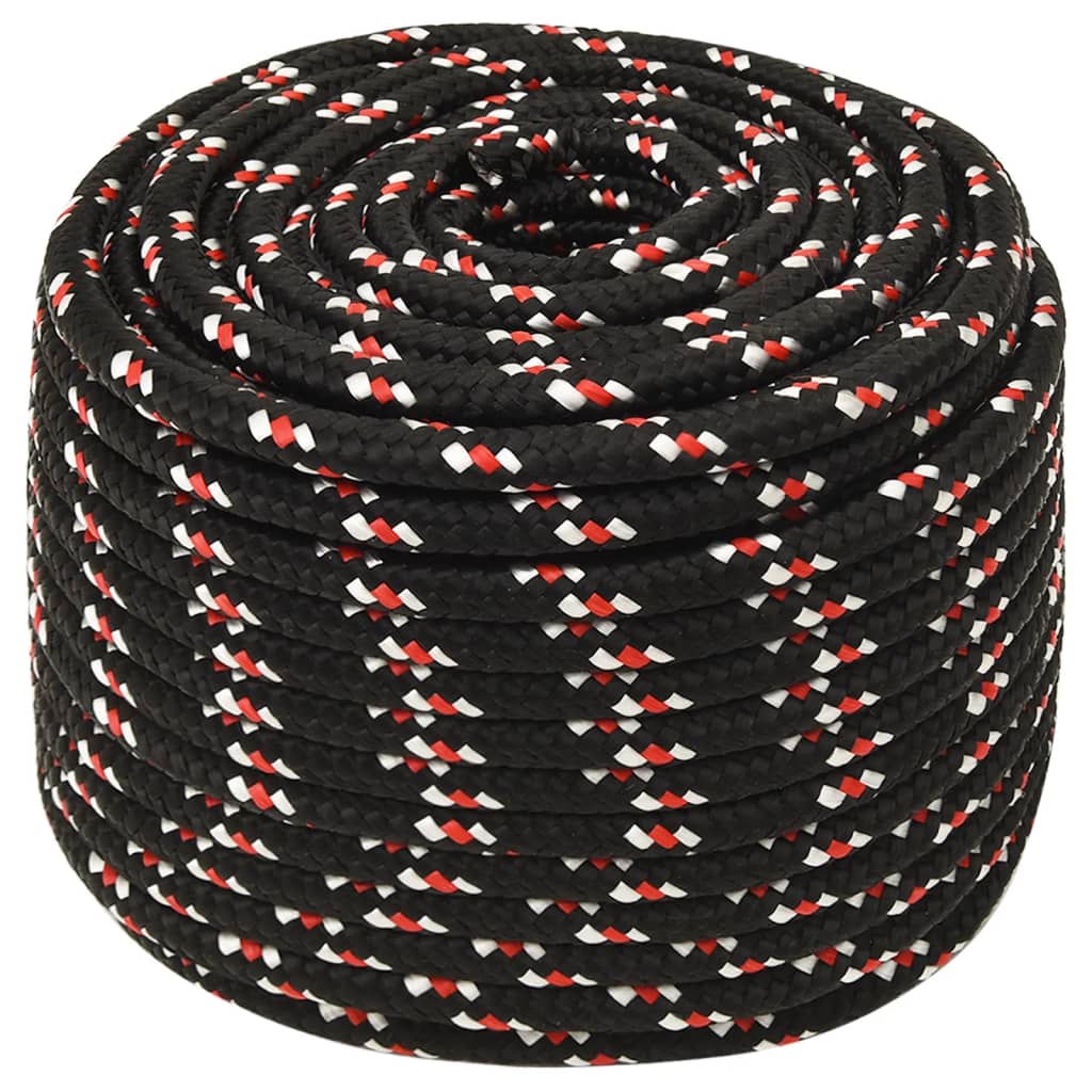Vidaxl Boot Rope 12 mm 100 m polypropylen sort