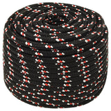 Vidaxl Boot Rope 12 mm 100 m polypropylen sort