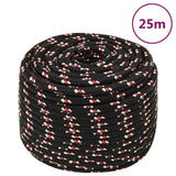 VidaXL bådreb 14 mm 25 m polypropylen sort