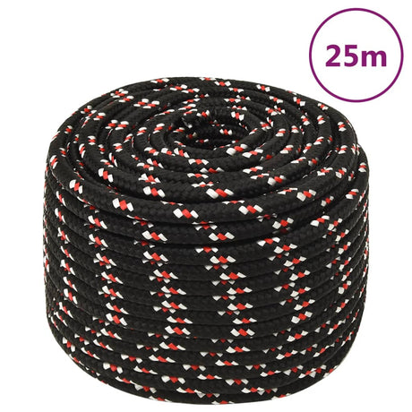 VidaXL bådreb 14 mm 25 m polypropylen sort