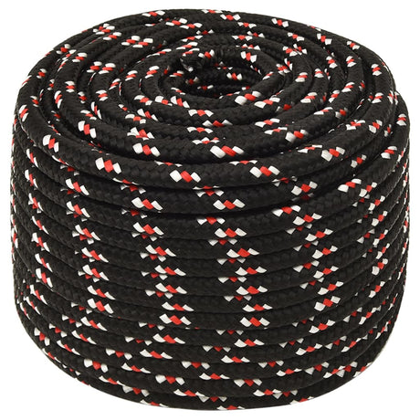 VidaXL bådreb 14 mm 25 m polypropylen sort