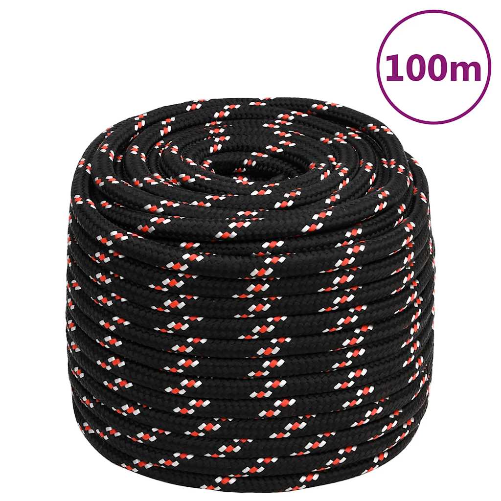 Vidaxl Boat Rope 16 mm 100 m polypropylen sort